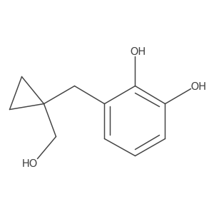 3-{[1-(Hydroxymethyl)cyclopropyl]methyl}benzene-1,2-diol结构式