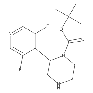 Tert-butyl 2-(3,5-difluoropyridin-4-yl)piperazine-1-carboxylate Structure