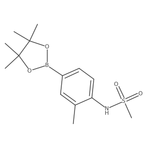 N-(2-methyl-4-(4,4,5,5-tetramethyl-1,3,2-dioxaborolan-2-yl)phenyl)methanesulfonamide结构式