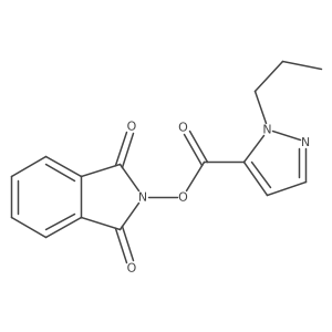 1,3-dioxo-2,3-dihydro-1H-isoindol-2-yl 1-propyl-1H-pyrazole-5-carboxylate结构式