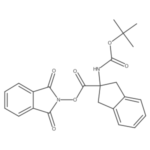 1,3-dioxo-2,3-dihydro-1H-isoindol-2-yl 2-{[(tert-butoxy)carbonyl]amino}-2,3-dihydro-1H-indene-2-carboxylate Structure