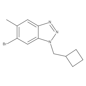 6-bromo-1-(cyclobutylmethyl)-5-methyl-1H-1,2,3-benzotriazole Structure