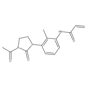 N-[3-(3-Acetyl-2-oxoimidazolidin-1-yl)-2-methylphenyl]prop-2-enamide结构式