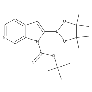 tert-Butyl 2-(tetramethyl-1,3,2-dioxaborolan-2-yl)pyrrolo[2,3-c]pyridine-1-carboxylate Structure