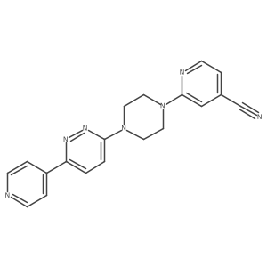 2-{4-[6-(Pyridin-4-yl)pyridazin-3-yl]piperazin-1-yl}pyridine-4-carbonitrile Structure