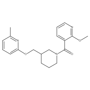 2-Methoxy-3-(3-{[(6-methylpyridin-2-yl)oxy]methyl}piperidine-1-carbonyl)pyridine结构式