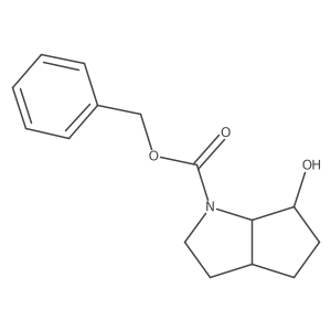 rac-benzyl (3aR,6R,6aS)-6-hydroxy-octahydrocyclopenta[b]pyrrole-1-carboxylate结构式