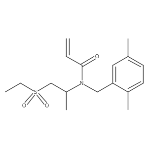 N-[(2,5-Dimethylphenyl)methyl]-N-(1-ethylsulfonylpropan-2-yl)prop-2-enamide结构式