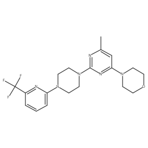 4-(6-Methyl-2-{4-[6-(trifluoromethyl)pyridin-2-yl]piperazin-1-yl}pyrimidin-4-yl)morpholine结构式