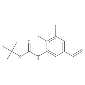 tert-butyl N-(5-formyl-3-iodo-2-methylphenyl)carbamate结构式
