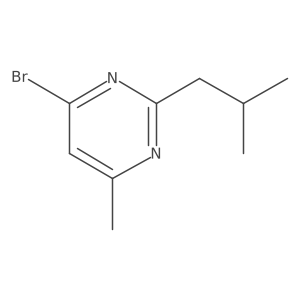 4-Bromo-6-methyl-2-(2-methylpropyl)pyrimidine结构式