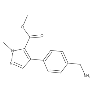 Methyl 4-[4-(aminomethyl)phenyl]-1-methyl-1H-pyrazole-5-carboxylate Structure