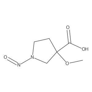 3-Methoxy-1-nitrosopyrrolidine-3-carboxylic acid结构式