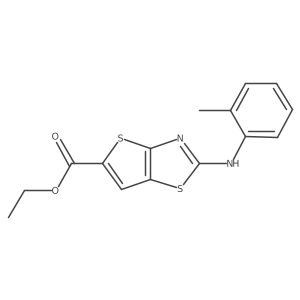 Ethyl 2-[(2-methylphenyl)amino]thieno[2,3-d][1,3]thiazole-5-carboxylate结构式
