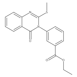 Ethyl 3-[2-(methylsulfanyl)-4-oxo-3,4-dihydroquinazolin-3-yl]benzoate结构式