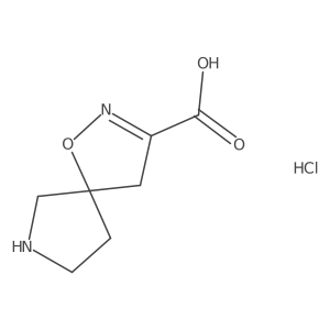 1-Oxa-2,7-diazaspiro[4.4]non-2-ene-3-carboxylic acid hydrochloride Structure