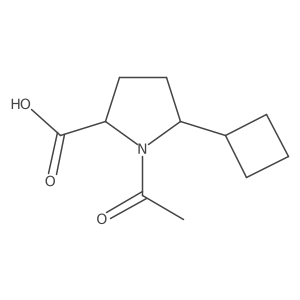 1-Acetyl-5-cyclobutylpyrrolidine-2-carboxylic acid Structure