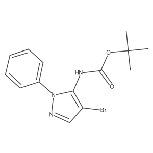 tert-butyl N-(4-bromo-1-phenyl-1H-pyrazol-5-yl)carbamate Structure