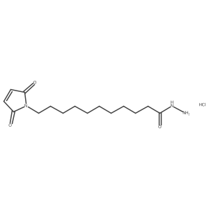 11-(2,5-Dioxo-2,5-dihydro-1H-pyrrol-1-yl)undecanehydrazide hydrochloride Structure