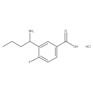 3-(1-Aminobutyl)-4-fluorobenzoic acid hydrochloride结构式