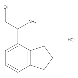 (S)-2-Amino-2-(2,3-dihydro-1H-inden-4-YL)ethan-1-OL hydrochloride结构式