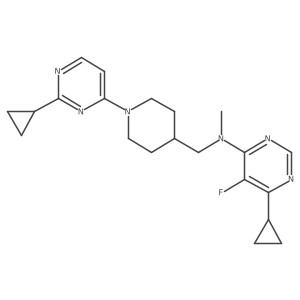 6-cyclopropyl-N-{[1-(2-cyclopropylpyrimidin-4-yl)piperidin-4-yl]methyl}-5-fluoro-N-methylpyrimidin-4-amine结构式