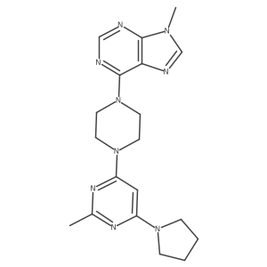 9-methyl-6-{4-[2-methyl-6-(pyrrolidin-1-yl)pyrimidin-4-yl]piperazin-1-yl}-9H-purine Structure