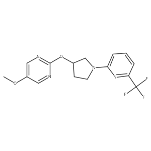 5-Methoxy-2-({1-[6-(trifluoromethyl)pyridin-2-yl]pyrrolidin-3-yl}oxy)pyrimidine Structure