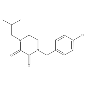 1-[(4-Chlorophenyl)methyl]-4-(2-methylpropyl)piperazine-2,3-dione Structure