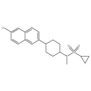 N-[1-(6-chloroquinoxalin-2-yl)piperidin-4-yl]-N-methylcyclopropanesulfonamide结构式