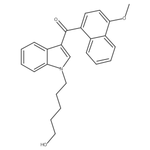 (1-(5-hydroxypentyl)-1H-indol-3-yl-2,4,5,6,7-d5)(4-methoxynaphthalen-1-yl)methanone结构式