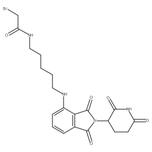 2-bromo-N-[5-[[2-(2,6-dioxo-3-piperidyl)-1,3-dioxo-isoindolin-4-yl]amino]pentyl]acetamide结构式