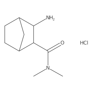rac-(1R,2S,3R,4S)-3-amino-N,N-dimethylbicyclo[2.2.1]heptane-2-carboxamidehydrochloride Structure