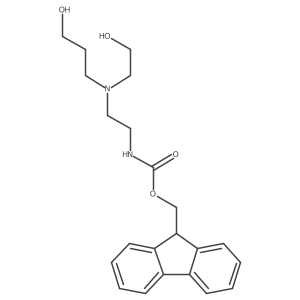 (9H-fluoren-9-yl)methyl N-{2-[(2-hydroxyethyl)(3-hydroxypropyl)amino]ethyl}carbamate Structure