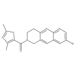 5-{3-bromo-6H,7H,8H,9H-pyrido[2,3-b]1,6-naphthyridine-7-carbonyl}-2,4-dimethyl-1,3-thiazole Structure