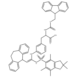 Fmoc-Phe(3-Guad-Pbf,Sub)-OH结构式