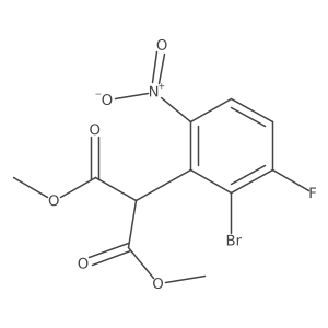 Dimethyl 2-(2-bromo-3-fluoro-6-nitrophenyl)malonate Structure