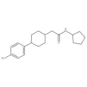 2-[4-(4-bromophenyl)piperazin-1-yl]-N-cyclopentylacetamide Structure