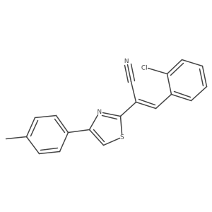 (Z)-3-(2-chlorophenyl)-2-(4-(p-tolyl)thiazol-2-yl)acrylonitrile Structure