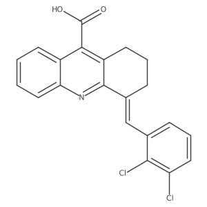 4-[(2,3-Dichlorophenyl)methylidene]-1,2,3,4-tetrahydroacridine-9-carboxylic acid结构式