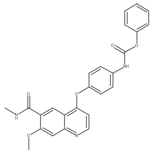phenyl N-[4-[7-methoxy-6-(methylcarbamoyl)quinolin-4-yl]oxyphenyl]carbamate Structure
