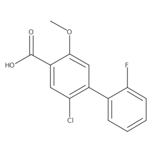 2-Chloro-2'-fluoro-5-methoxy-[1,1'-biphenyl]-4-carboxylic acid结构式