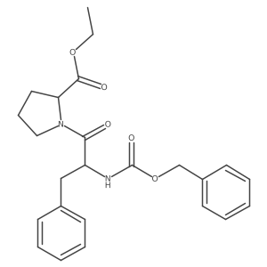 L-Proline, 1-[N-[(phenylmethoxy)carbonyl]-D-phenylalanyl]-, ethyl ester结构式