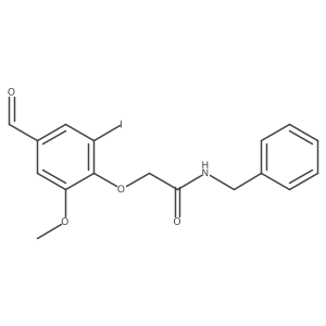 N-benzyl-2-(4-formyl-2-iodo-6-methoxyphenoxy)acetamide结构式