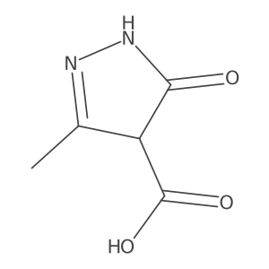 3-methyl-5-oxo-4,5-dihydro-1H-pyrazole-4-carboxylic acid结构式