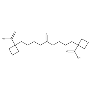 1-[9-(1-Carboxycyclobutyl)-5-oxononyl]-1-cyclobutanecarboxylic acid Structure