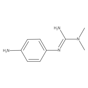 Na(2)-(4-Aminophenyl)-N,N-dimethylguanidine结构式