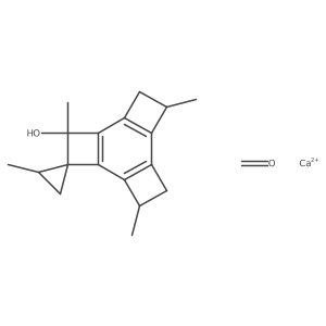 Calcium;formaldehyde;2,3',7',11'-tetramethylspiro[cyclopropane-1,4'-tetracyclo[8.2.0.02,5.06,9]dodeca-1,5,9-triene]-3'-ol结构式
