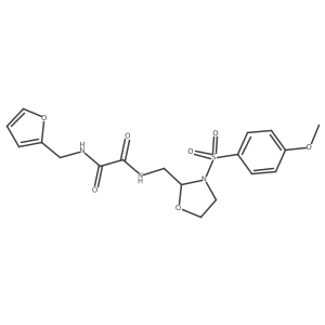 N1-(furan-2-ylmethyl)-N2-((3-((4-methoxyphenyl)sulfonyl)oxazolidin-2-yl)methyl)oxalamide Structure