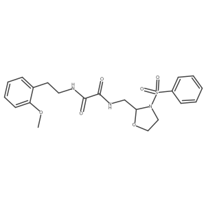 N1-(2-methoxyphenethyl)-N2-((3-(phenylsulfonyl)oxazolidin-2-yl)methyl)oxalamide结构式